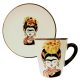 Tasse und Frühstücksteller Frida Kahlo