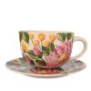 Jumbo Tasse und Frühstücksteller blume FL002