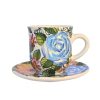 Kaffeetasse und kleiner Teller blume FL003