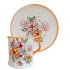 Tasse und Frühstücksteller Hundsrose Wildblume