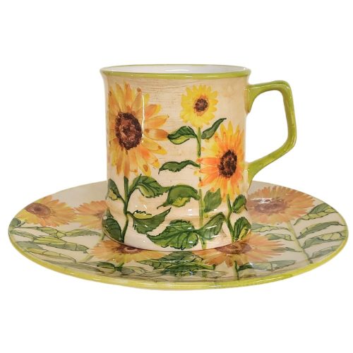 Tasse und Frühstücksteller Sonnenblume 