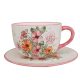 Jumbo Tasse und Frühstücksteller Hundsrose Wildblume