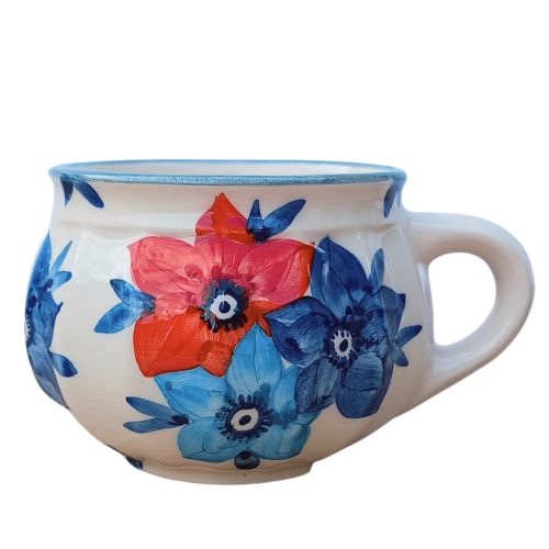 Töpfchen Tasse mit Blaue blumen Motiv