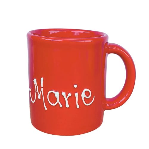 Rot Standard Tasse mit Namensschriftzug