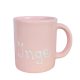 Pastellrosa Standard Tasse mit Namensschriftzug