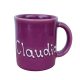 Lila Standard Tasse mit Namensschriftzug