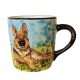 Tasse mit Hund Deutscher Schäferhunde