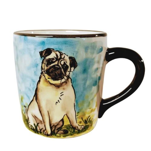 Tasse mit Hund Mops