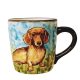 Tasse mit Hund Dackel brauner Hund