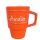 Orange Riesige 7 dl Tasse mit Namensschriftzug