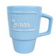 Pastellblaue Riesige 7 dl Tasse mit Namensschriftzug