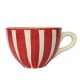 Jumbo tasse klein rot/gestreift