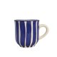 Kaffeetasse Blau/gestreift