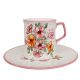 Kaffeetasse und Frühstücksteller Hundsrose Wildblume