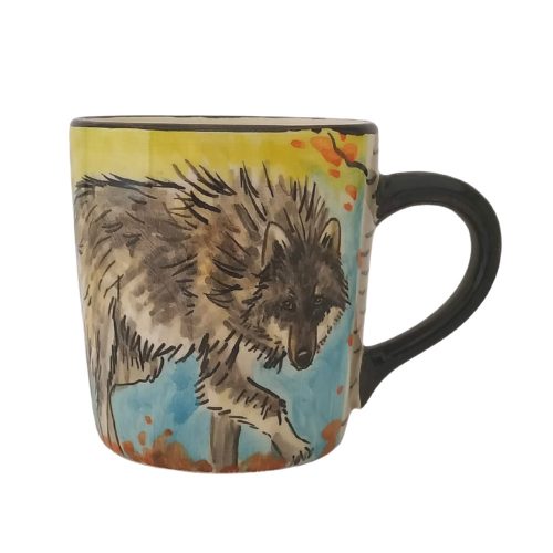 Tasse mit Wolf