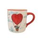 Tasse ich liebe dich mit heißluftballon