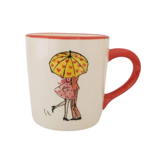 Tasse ich liebe dich mit regenschirm