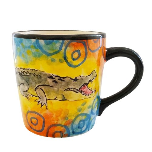 Tasse mit Krokodil 